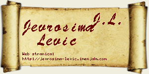 Jevrosima Lević vizit kartica